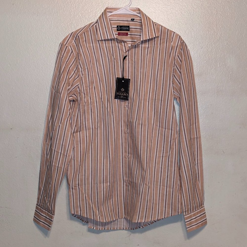 Luigi Fusaro Striped Patterned Dress Shirt***
